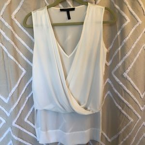 BCBGmaxazria wrap front blouse
